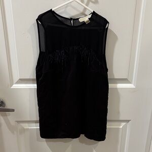 MICHAEL Michael Kors Black Sheer Dressy Sleeveless Top XS